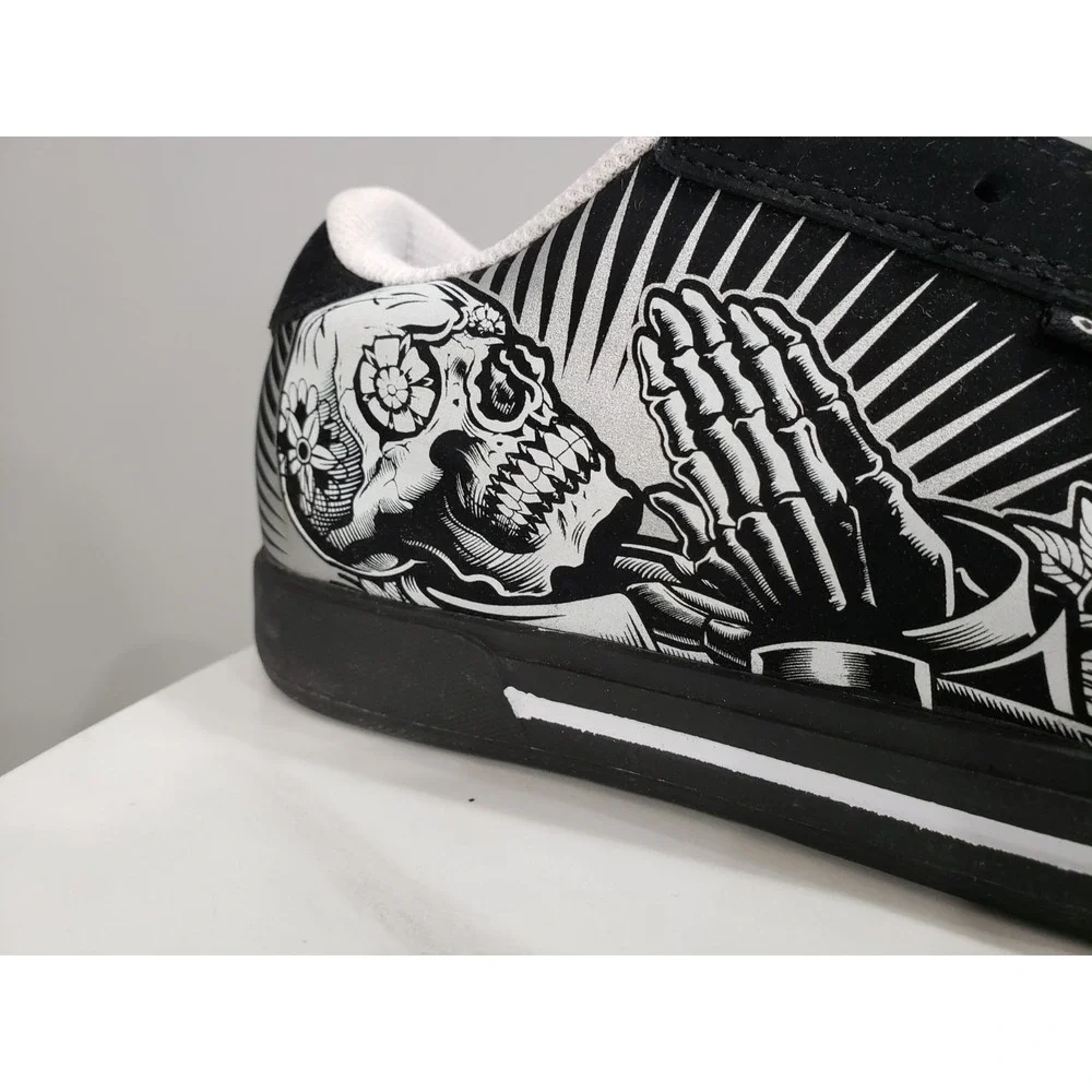 NEW 9 Osiris Serve x Maxx242 Praying Skull Hands Skateboarding Shoes Men's Y2K